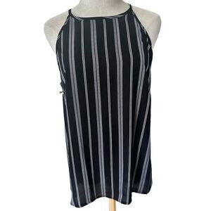 George black and white striped sleeveless top